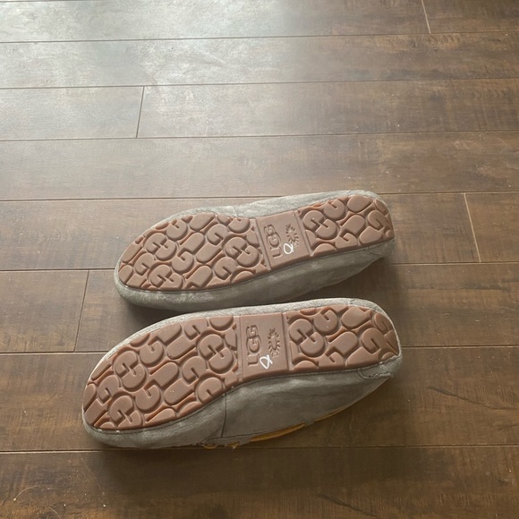 UGG Suede Moccasin Slippers with Tan Bow - Picture 10 of 11